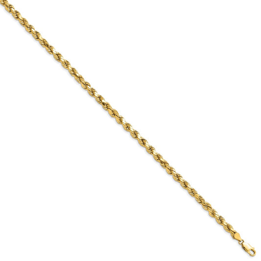 Buy Stylish 14K Gold 8-Inch 4.9mm Diamond-Cut Rope Chain - Luxury Accessory