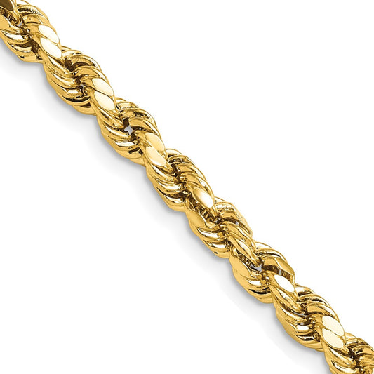 Buy Stylish 20-Inch 14K Gold 4.9mm Diamond-Cut Rope Chain - Luxury Value!