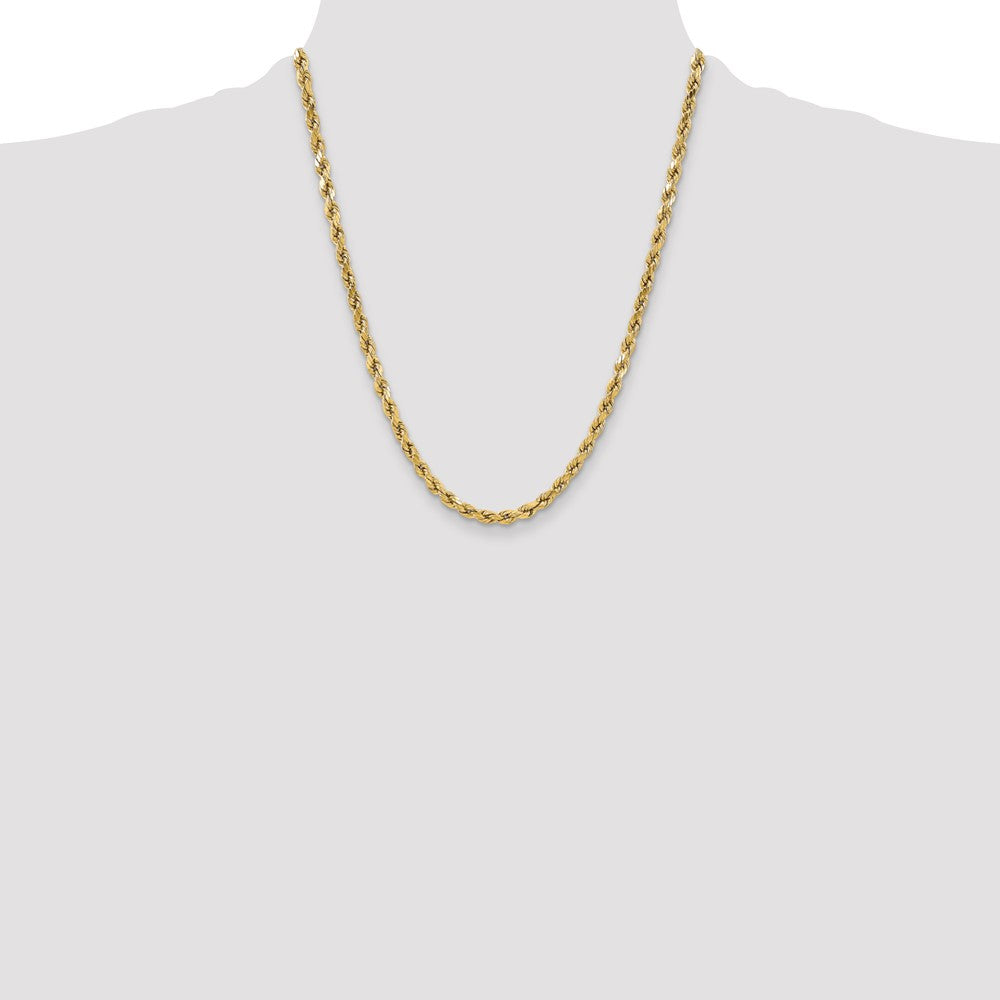 Shop Luxury 14K Gold 22-Inch Diamond-Cut Rope Chain, 5.5mm - Stylish Value!