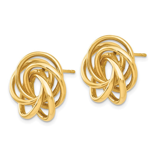 Shop Stylish 14K Gold Love Knot Stud Earrings - 0.85mm, Luxury Value!