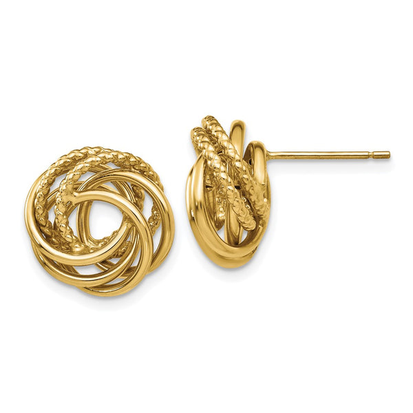 14K Gold Love Knot Stud Earrings - Style GR1-1016571