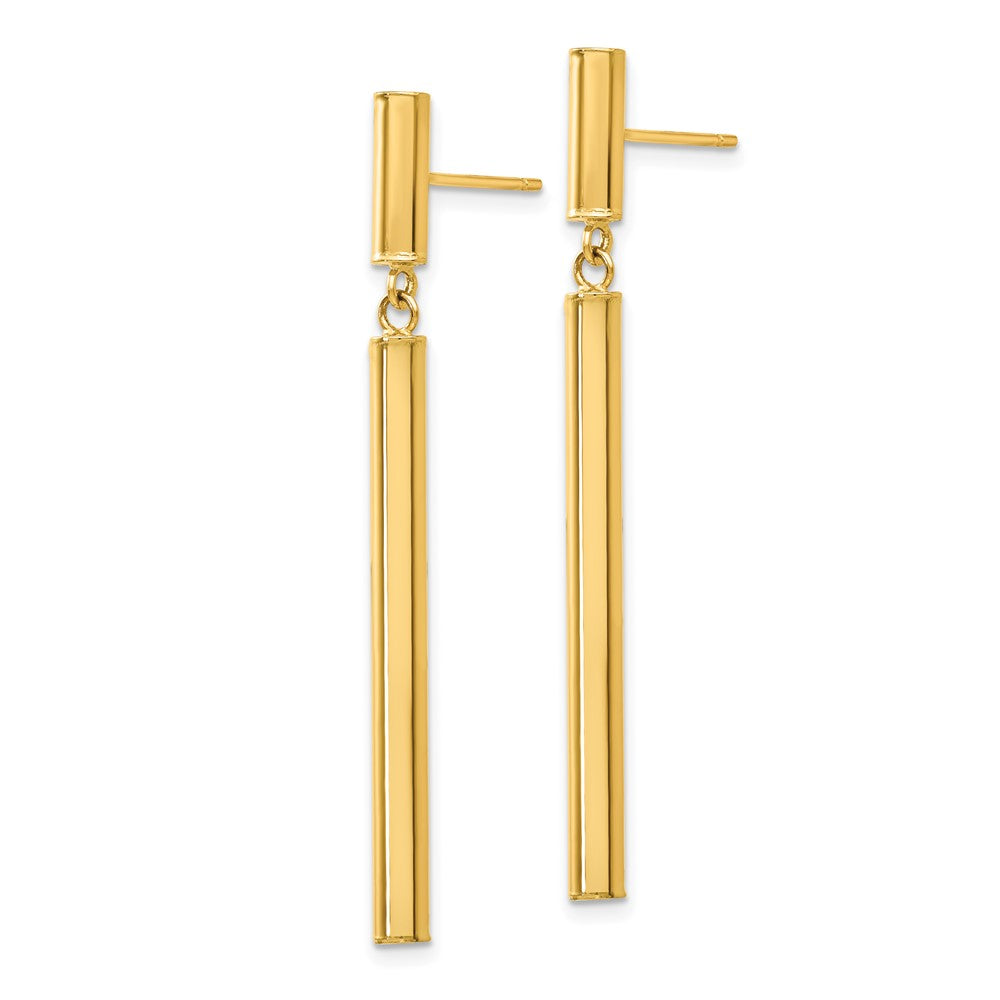 Buy Stylish 14K Gold Elegant Dangle Round Tube Earrings - Lightweight Luxury