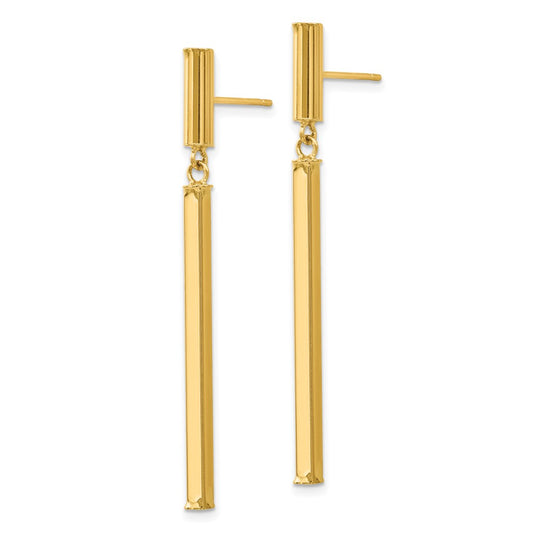 Shop 14K Gold Fancy Square Drop Earrings - Stylish and High-Quality Design