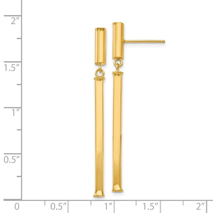 Shop 14K Gold Fancy Square Drop Earrings - Stylish and High-Quality Design-4