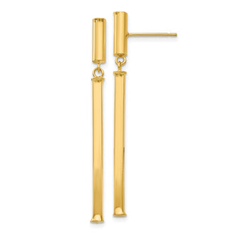 Shop 14K Gold Fancy Square Drop Earrings - Stylish and High-Quality Design