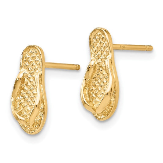 Shop Exclusive 14K Gold Flip Flop Earrings - Stylish & Affordable Luxury
