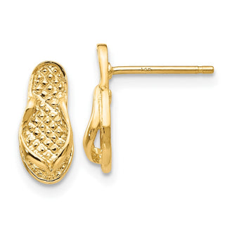Shop Exclusive 14K Gold Flip Flop Earrings - Stylish & Affordable Luxury