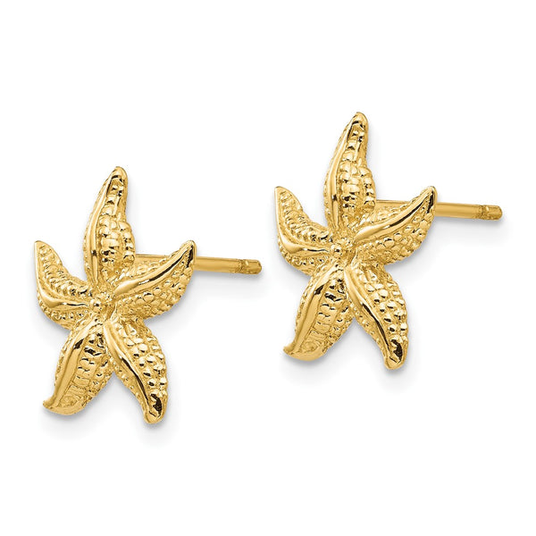 14K Gold Starfish Earrings
