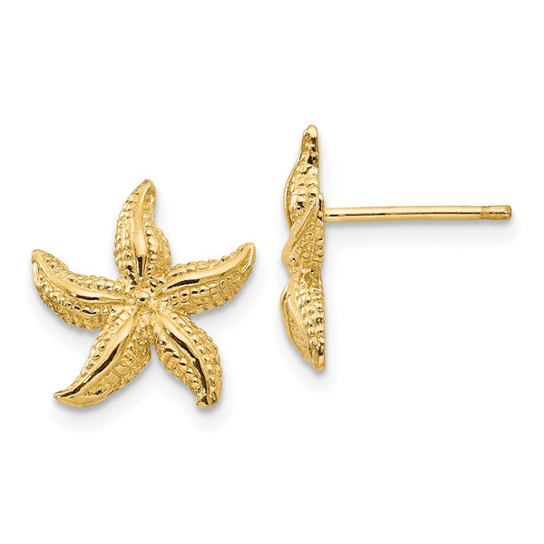 14K Gold Starfish Earrings