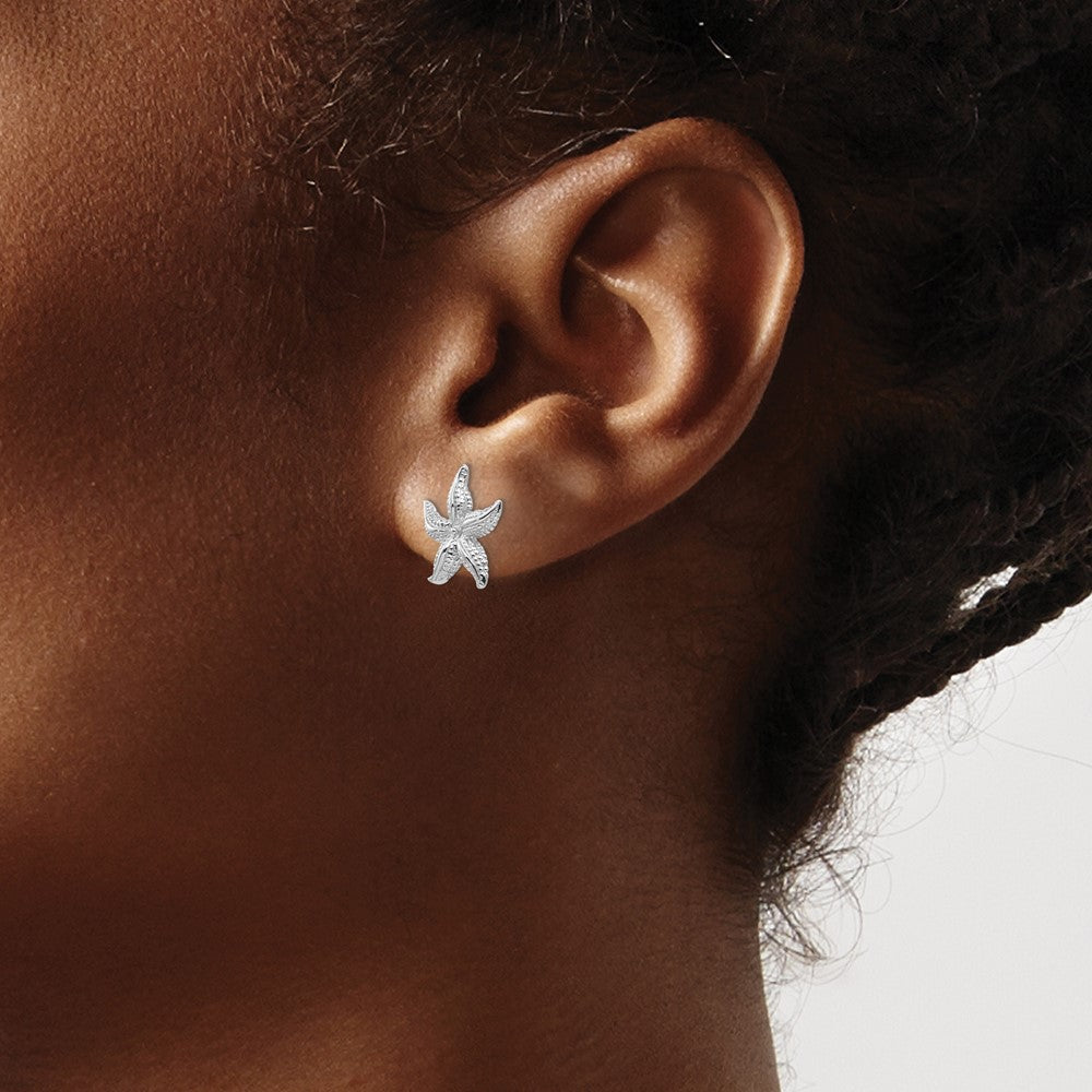 Buy Stylish 14K White Gold Starfish Stud Earrings - Luxury Design, Great Value
