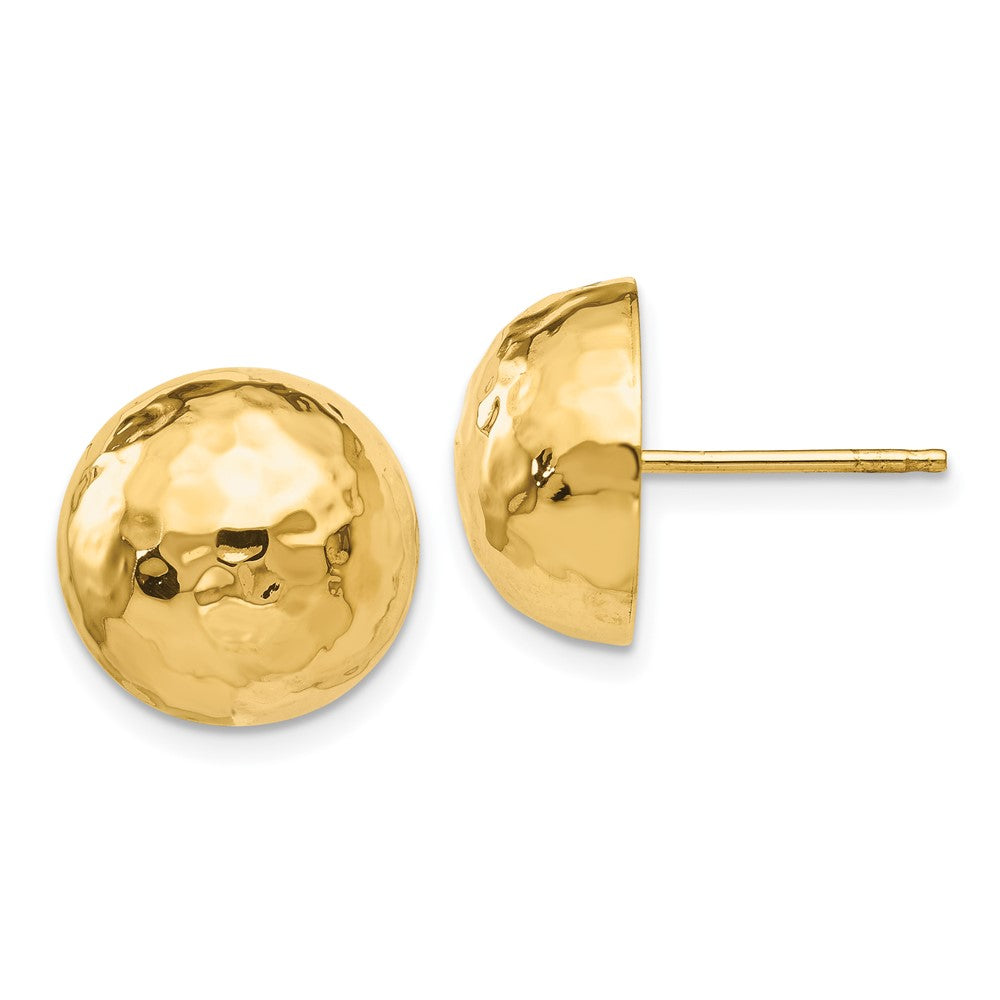 Buy Exclusive 14K Gold Hammered Half Ball Stud Earrings - Stylish & Affordable