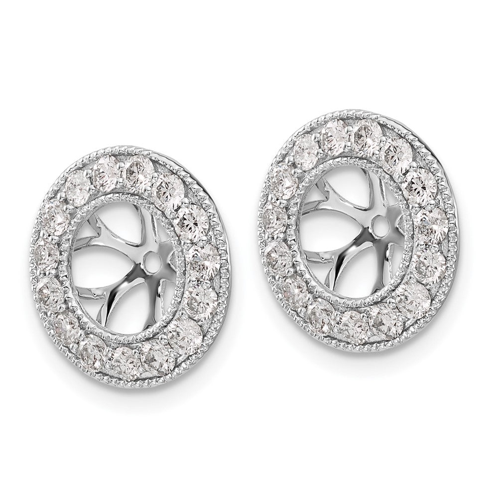 Buy Stylish 14K White Gold 1 Carat Lab-Grown Diamond Earrings, 7mm Jacket