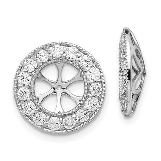 Buy Stylish 14K White Gold 1 Carat Lab-Grown Diamond Earrings, 7mm Jacket