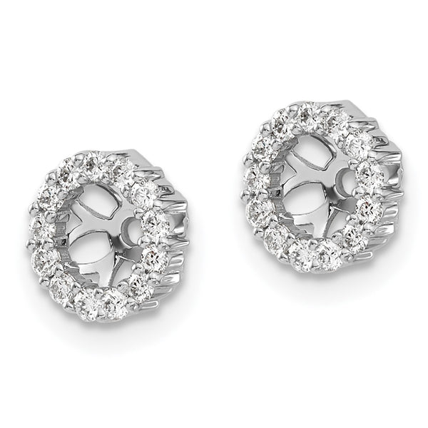 14K White Gold Earring Jacket with 1/4 Carat Lab-Grown Diamond