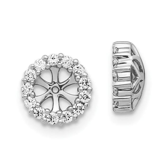 Buy 14K White Gold Earring Jacket with 1/4 Carat Lab-Grown Diamond - Stylish Value!-1