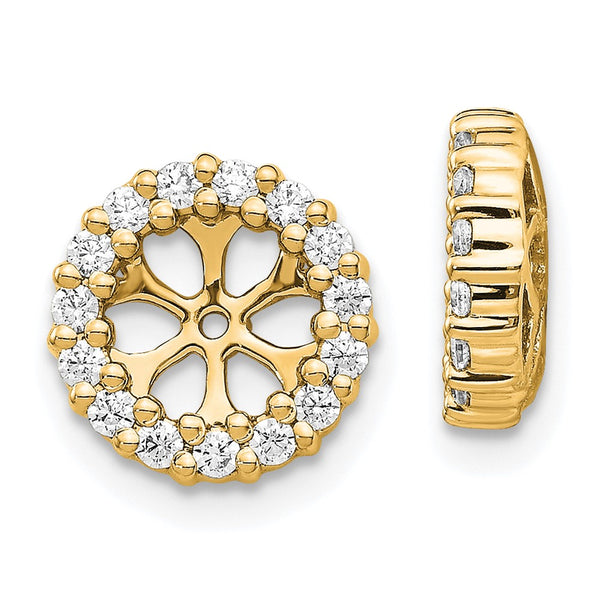 14K Gold Earring Jacket with 1/2 Carat Lab-Grown Diamond