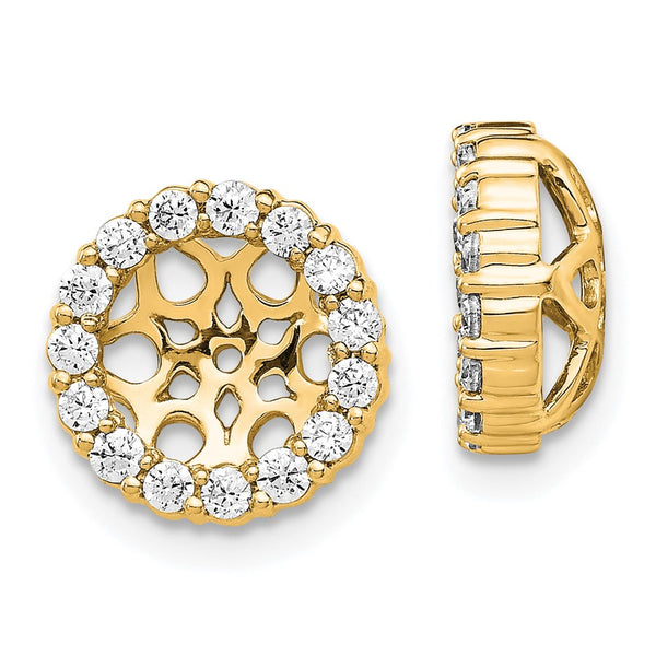 14K Gold Earring Jackets with 1/2 Carat Lab-Grown Diamonds