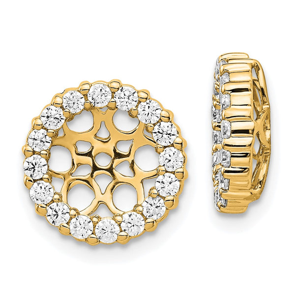 14K Gold Earring Jacket with 3/4 Carat Lab Grown Diamond - G Color