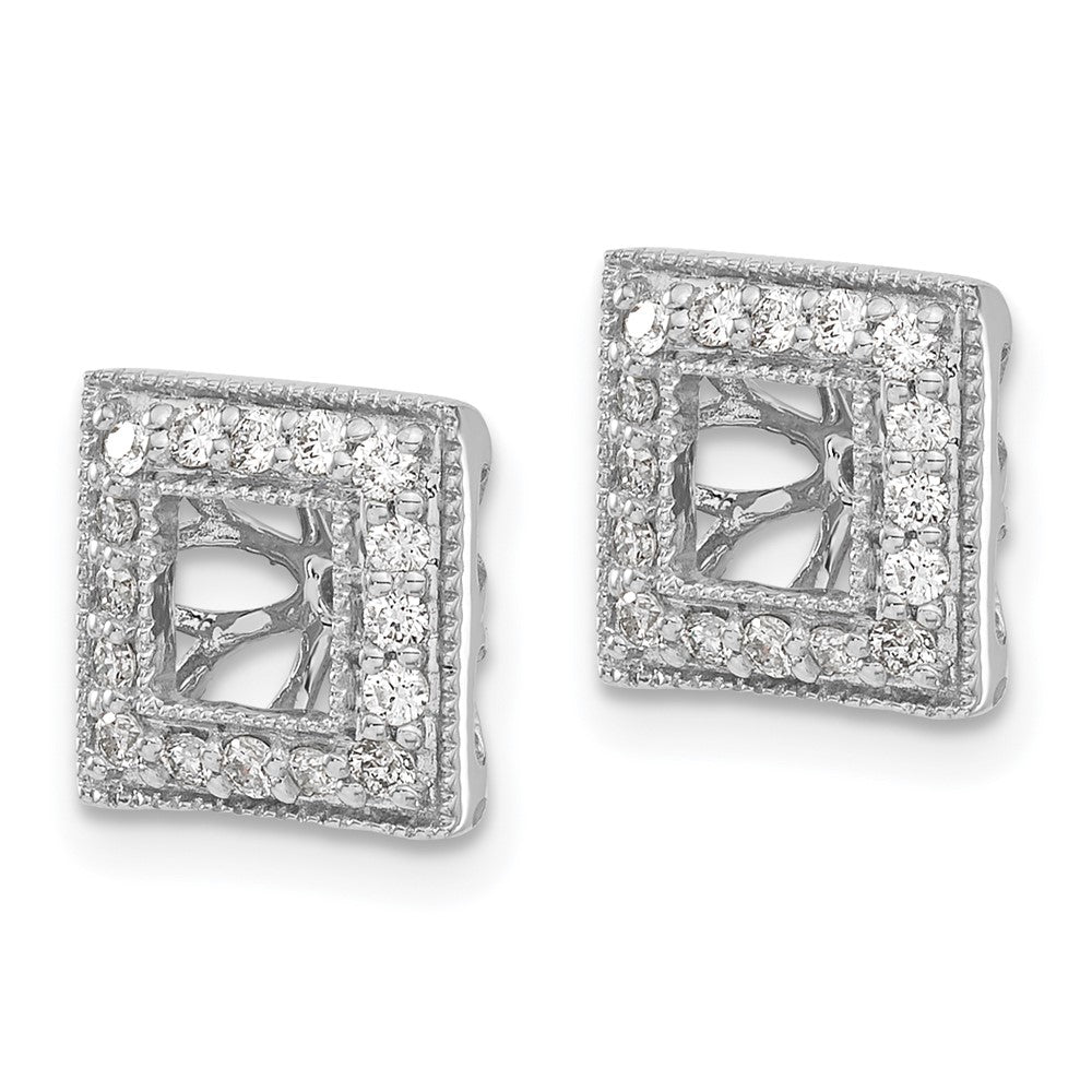 Buy Stylish 14K White Gold Earrings with 1/3 Carat Lab-Grown Diamonds