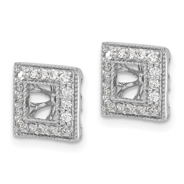 14K White Gold Earrings with 1/3 Carat Lab-Grown Diamonds