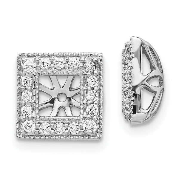 14K White Gold Earrings with 1/3 Carat Lab-Grown Diamonds