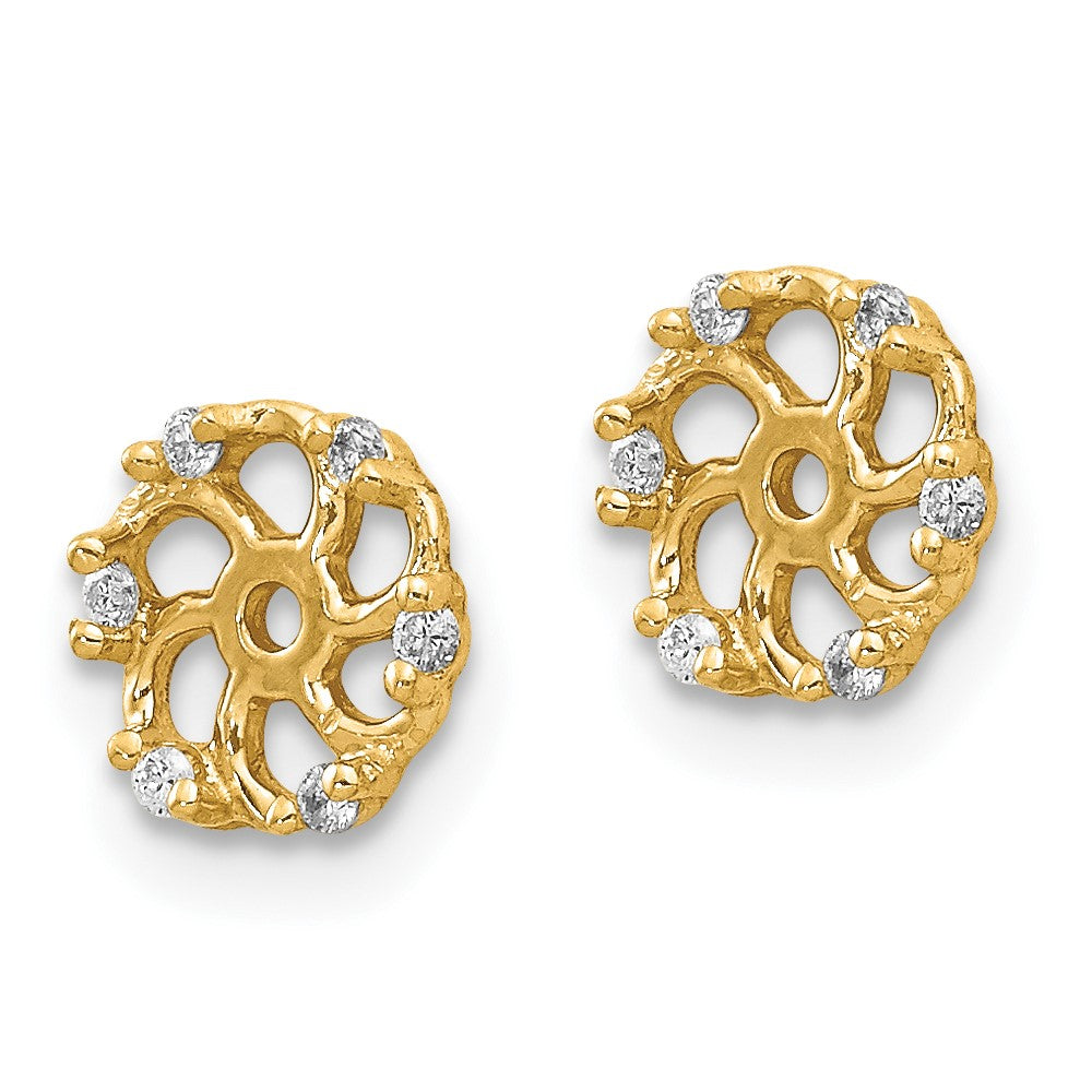 High-Quality 14K Gold Earring Jacket with 1/20 Carat Lab Grown Diamond - Stylish!