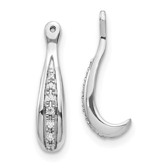 Shop Exclusive 14K White Gold Earring Jackets with 1/20 Carat Lab Grown Diamonds