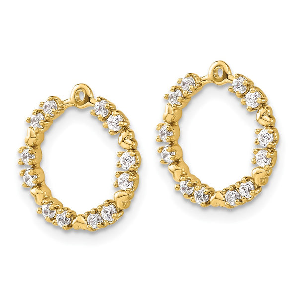 14K Gold Earring Jackets with 3/8 Carat Lab-Grown Diamonds
