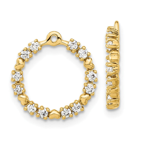 14K Gold Earring Jackets with 3/8 Carat Lab-Grown Diamonds