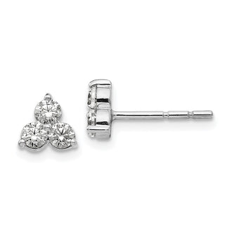 Shop Exclusive 14K White Gold 1/2 Carat Lab-Grown Diamond Stud Earrings - Stylish!