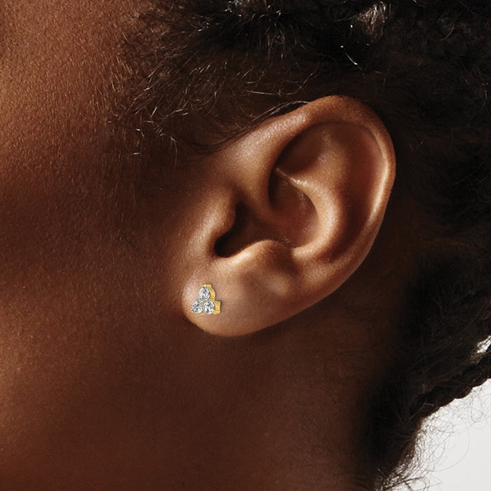 Buy Exclusive 14K Gold 1/2 Carat VS DEF Lab-Grown Diamond Stud Earrings-3