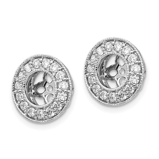 Shop Exclusive 14K White Gold Stud Earring Jackets with 1/2 Carat Lab-Grown Diamonds