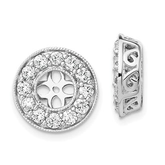 Exclusive 14K White Gold 1 Carat Lab-Grown Diamond Stud Earring Jackets - Stylish Value