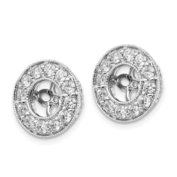 14K White Gold 1 Carat Lab-Grown Diamond Earring Jackets - Style GR1-1002546