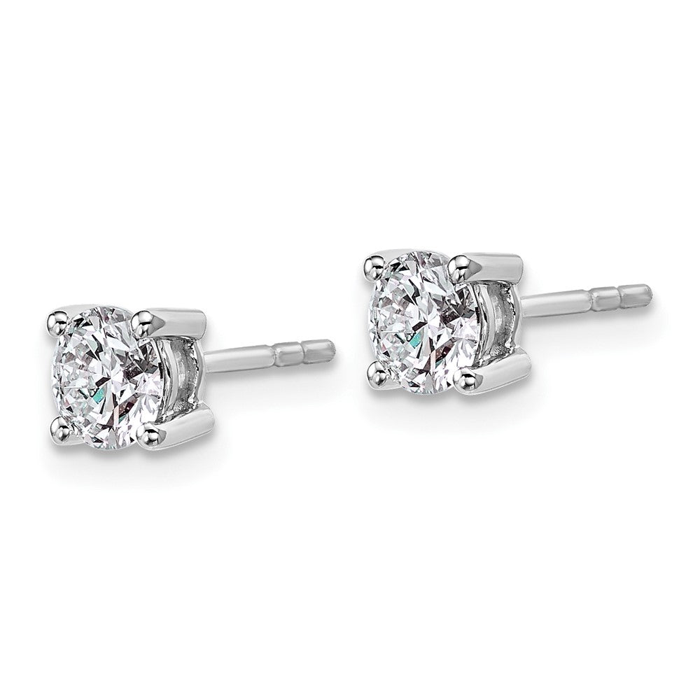 Exclusive 1.00ct Round Diamond Stud Earrings in 10K White Gold - Stylish Value