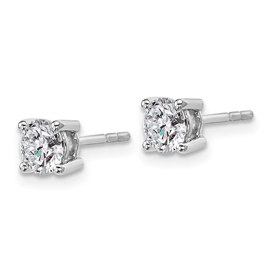 Exclusive 1.00ct Round Diamond Stud Earrings in 10K White Gold - Stylish Value