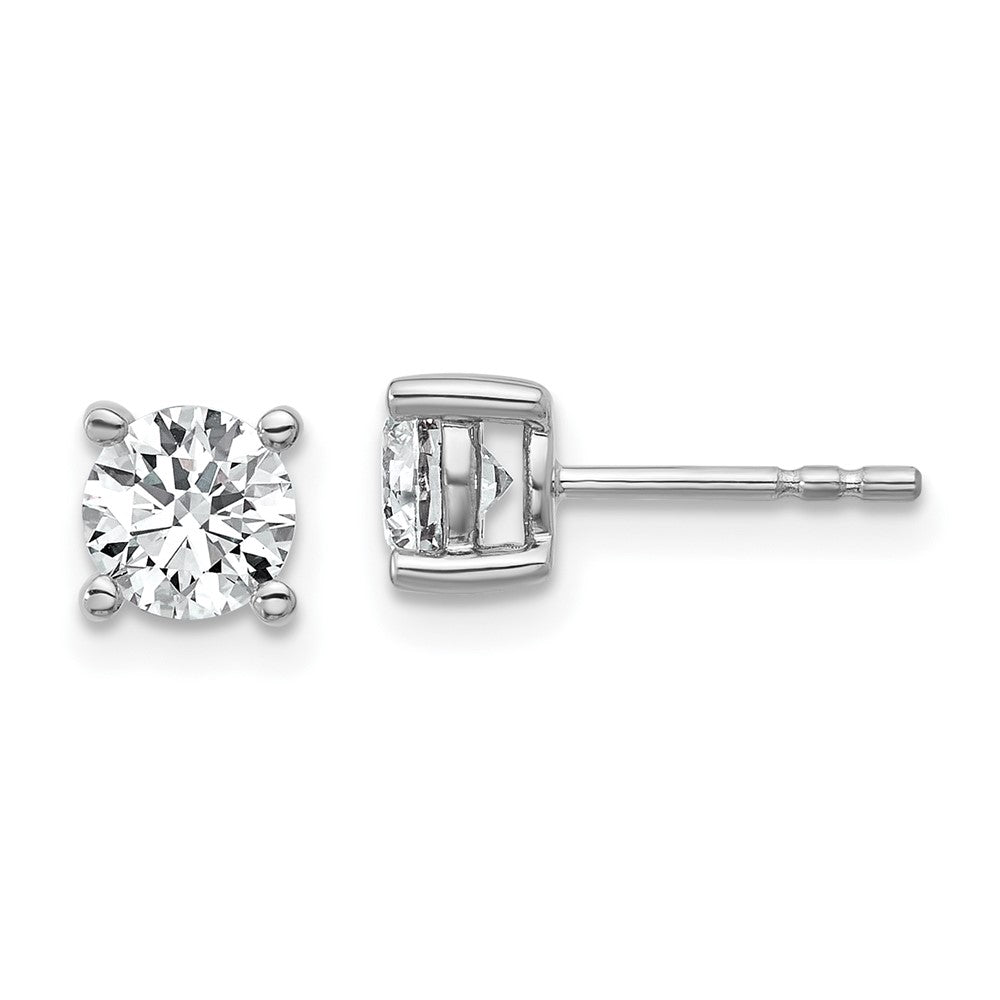 Exclusive 1.00ct Round Diamond Stud Earrings in 10K White Gold - Stylish Value