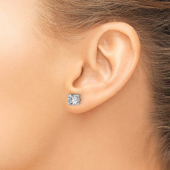 Buy Stylish 14K White Gold 2.5 ct Lab-Grown Diamond Stud Earrings - VS/SI+ G+ Clarity-3