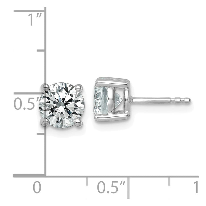 Buy Stylish 14K White Gold 2.5 ct Lab-Grown Diamond Stud Earrings - VS/SI+ G+ Clarity-4