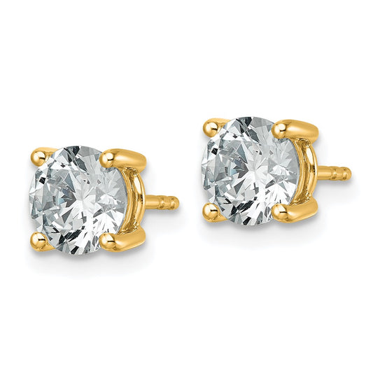 Exclusive 14K Yellow Gold 2.5 ctw Lab-Grown Diamond Stud Earrings - Stylish Value