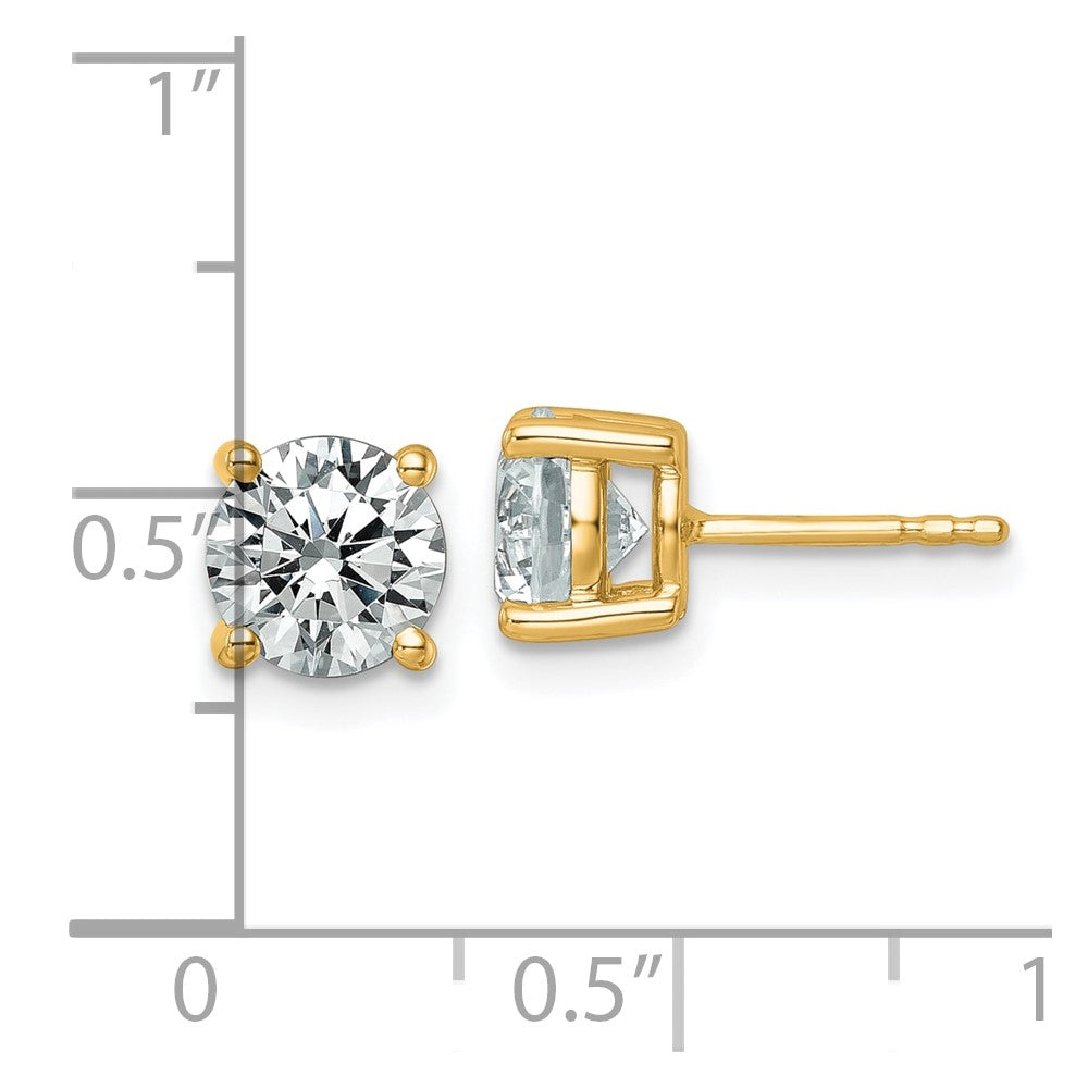 Exclusive 14K Yellow Gold 2.5 ctw Lab-Grown Diamond Stud Earrings - Stylish Value