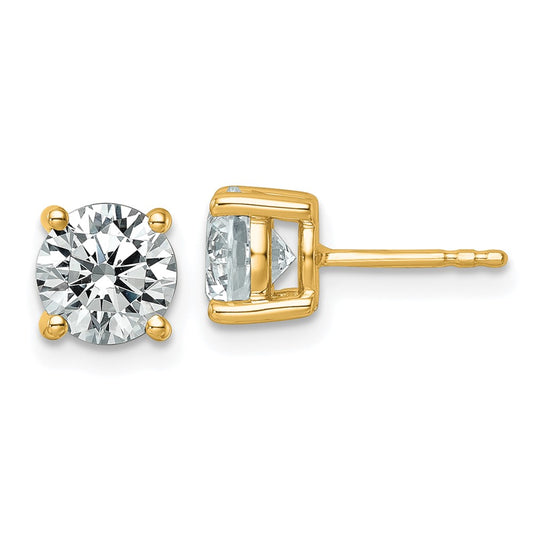 Exclusive 14K Yellow Gold 2.5 ctw Lab-Grown Diamond Stud Earrings - Stylish Value