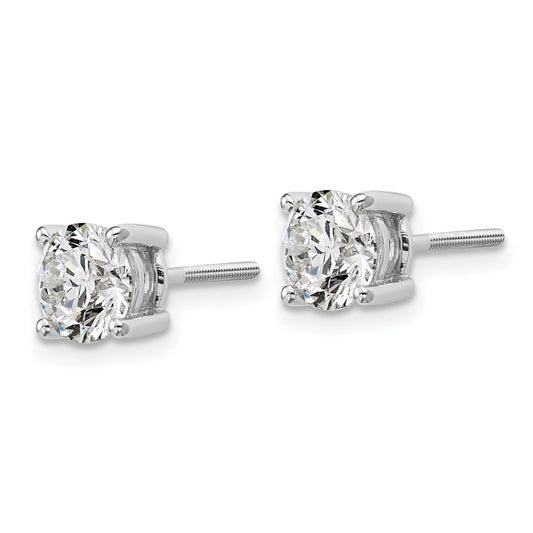 Buy Stylish 14K White Gold 3 Carat Lab-Grown Diamond Stud Earrings, Heavyweight