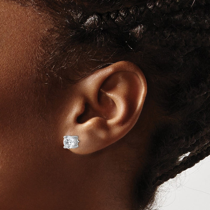Buy Stylish 14K White Gold 3 Carat Lab-Grown Diamond Stud Earrings, Heavyweight-3