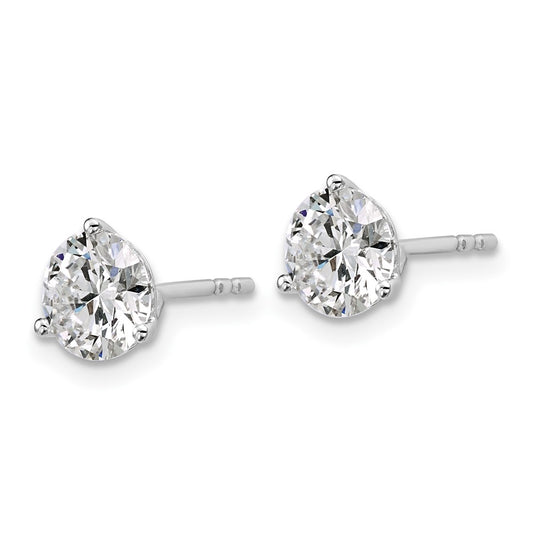 Buy Exclusive 14K White Gold 2.5 ctw Lab-Grown Diamond Stud Earrings, Stylish & Heavyweight Design