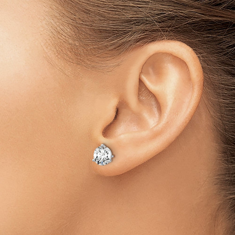 Buy Exclusive 14K White Gold 2.5 ctw Lab-Grown Diamond Stud Earrings, Stylish & Heavyweight Design