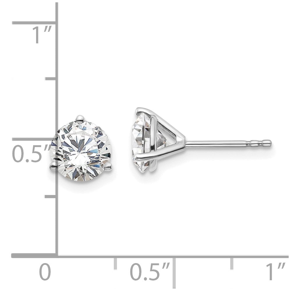 Buy Exclusive 14K White Gold 2.5 ctw Lab-Grown Diamond Stud Earrings, Stylish & Heavyweight Design