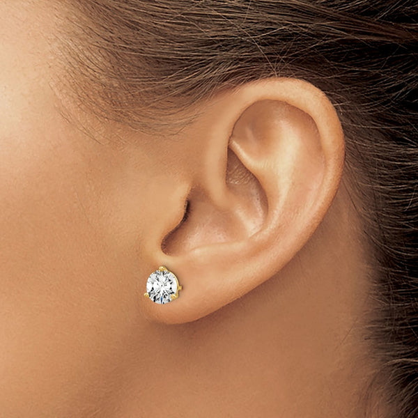 14K Yellow Gold 2.5 ctw Lab-Grown Diamond Stud Earrings - Style GR1-1016607
