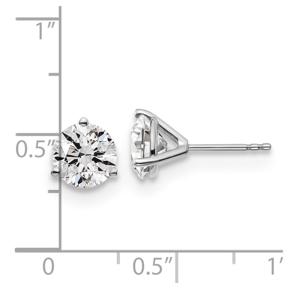 Buy Exclusive 14K White Gold 3 Carat Lab-Grown Diamond Stud Earrings - Stylish Design!