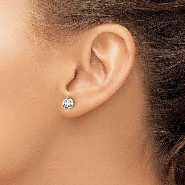 14K Yellow Gold 3-Carat Lab-Grown Diamond Stud Earrings